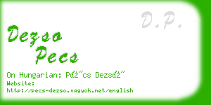 dezso pecs business card